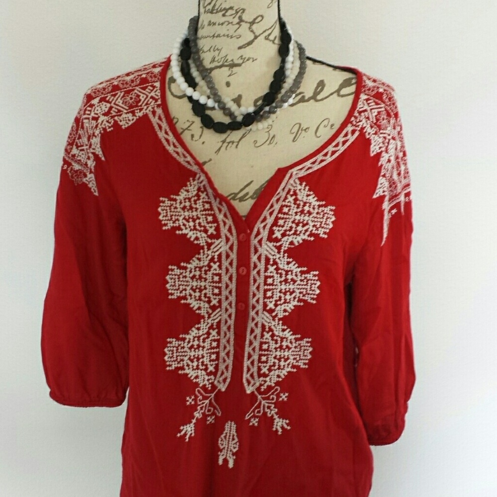 3 for $15 / Style & Co Embroidered Shirt